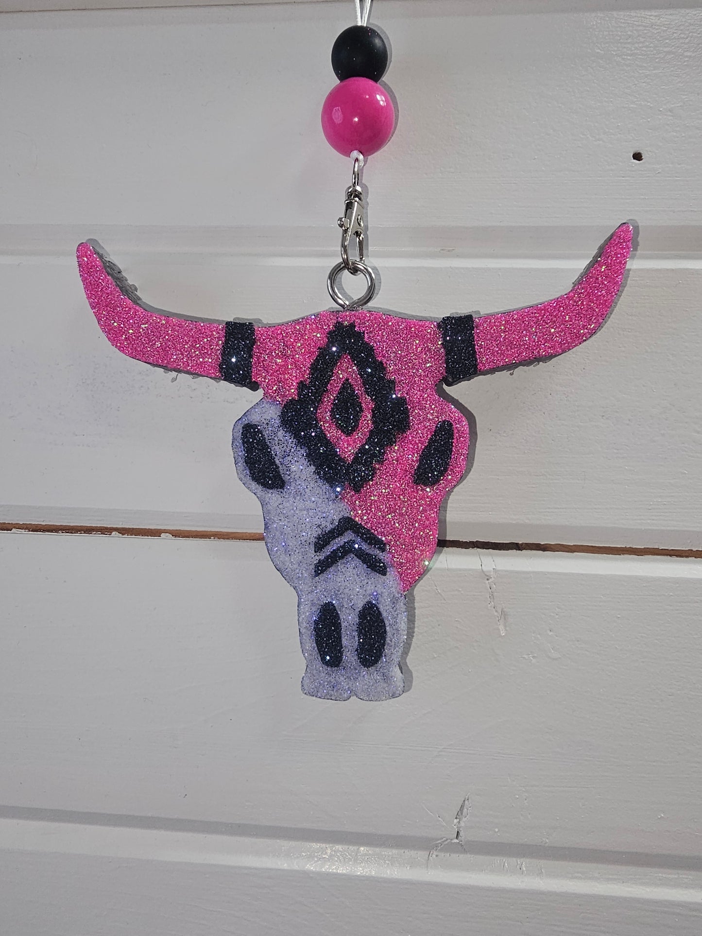 Pink & White Aztec Bull